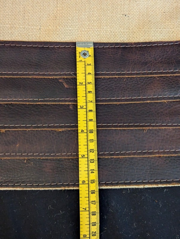 Vintage Burlap Table Runner w/ Leather Edge ~ Made in USA Rustic Farm Country gallery