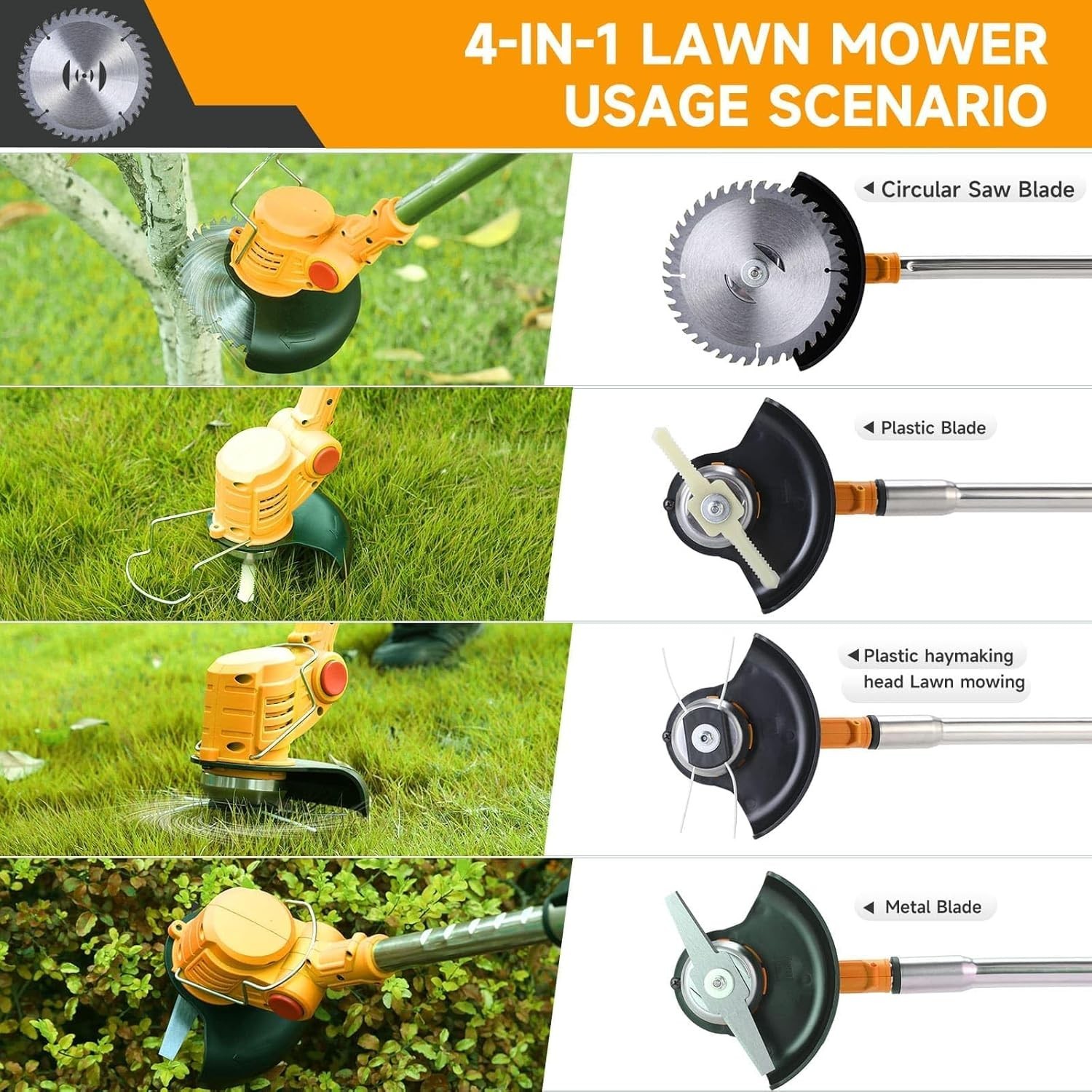 Cordless Weed Wacker for Dewalt 20V MAX 4-in-1 Weed Eater High Power Trimmer gallery