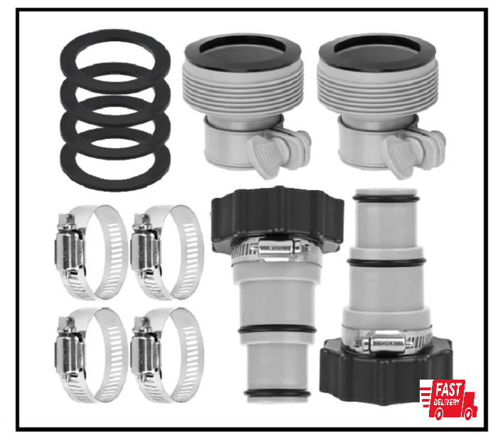 Pool Hose Adapter Type A/B for Intex, Pool Pump Hose Adapter with Clamps Gaskets gallery