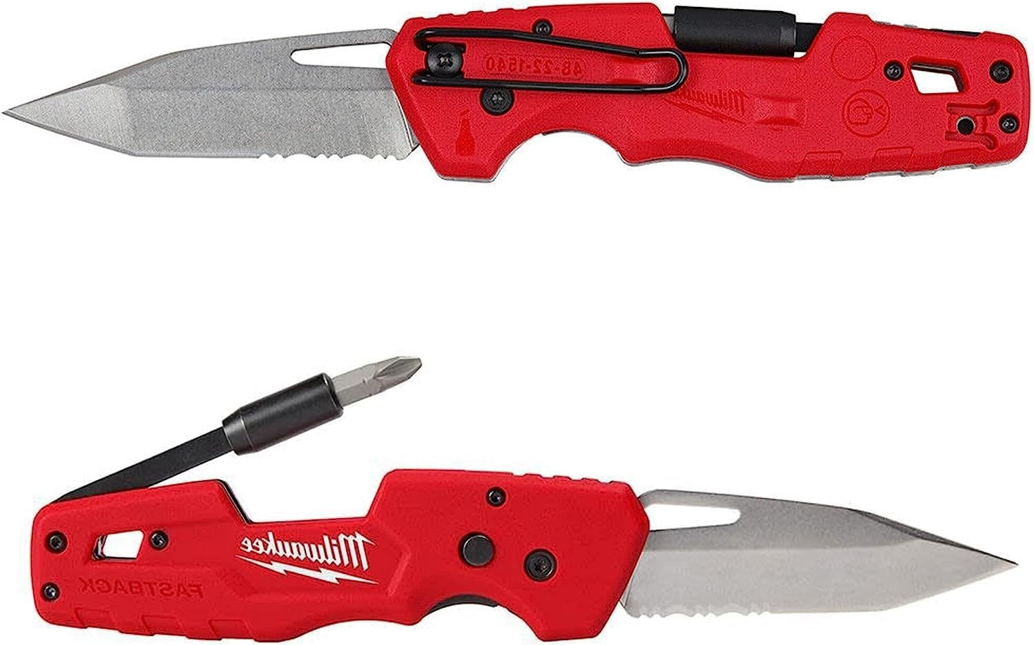 Milwaukee FASTBACK Folding Utility Knife W/Blade Multifunctionality, Red-Black gallery