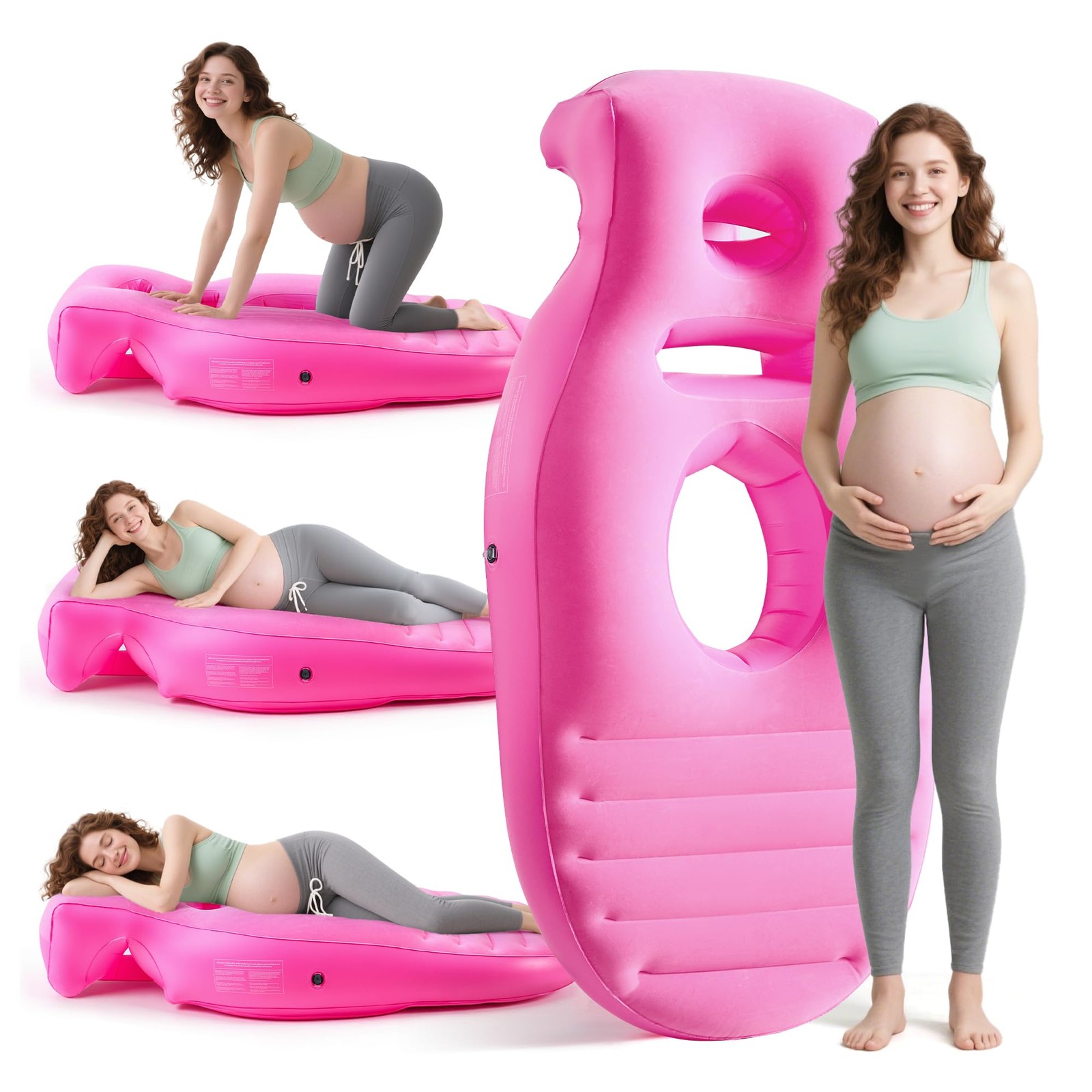 Inflatable Pregnancy Pillow, Full Body Pregnancy Mattress with Hole for Belly... gallery