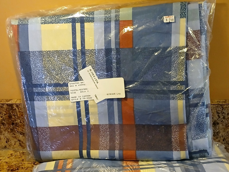 1-PAIR Stanton Rod-Pocket Drapes Poly-Cot Blu-Rust-Burg.-Yel-Grn Plaid 84" x 84" gallery
