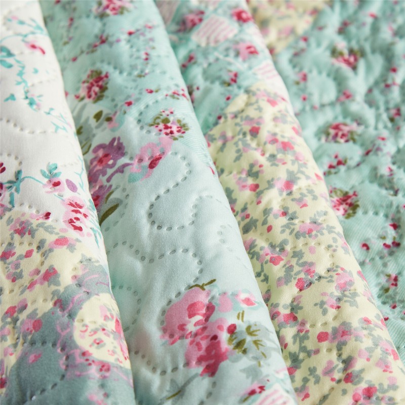 3 Piece Authentic Blooming Patchwork Quilt Set Bedspread Coverlet & Shams Queen gallery