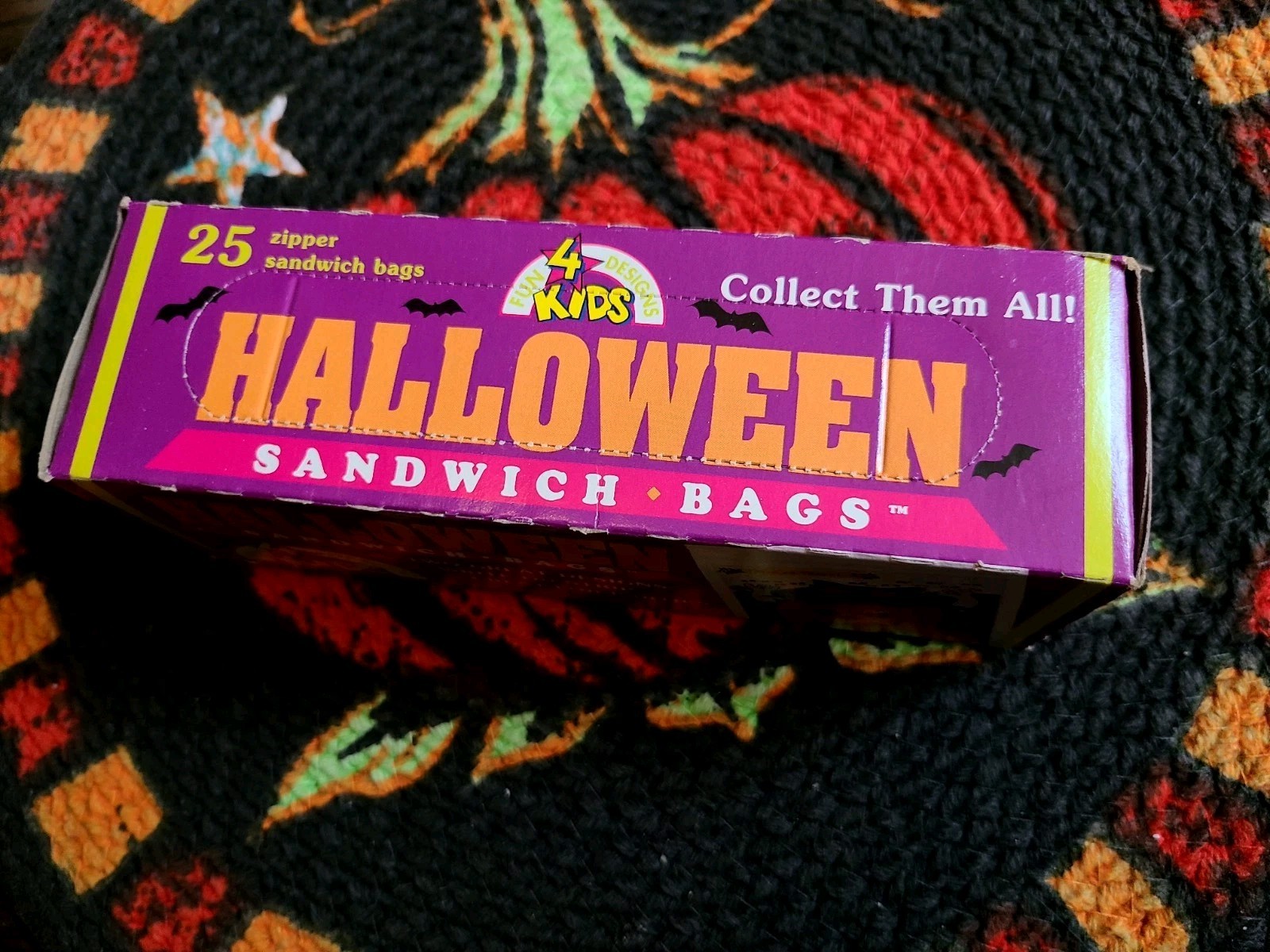 NOS Vintage 1992 Fun Designs Halloween Sandwich Bags 25 Count gallery