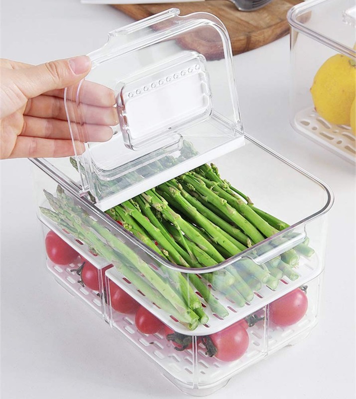 SANNO Vegetable Fruit Storage Containers, Food Storage Containers Fridge Prod... gallery