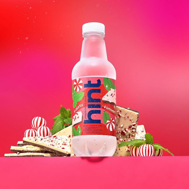 Fruit-Infused Bottled Water, Peppermint Bark- Sugar Free Flavored Water with Zer gallery