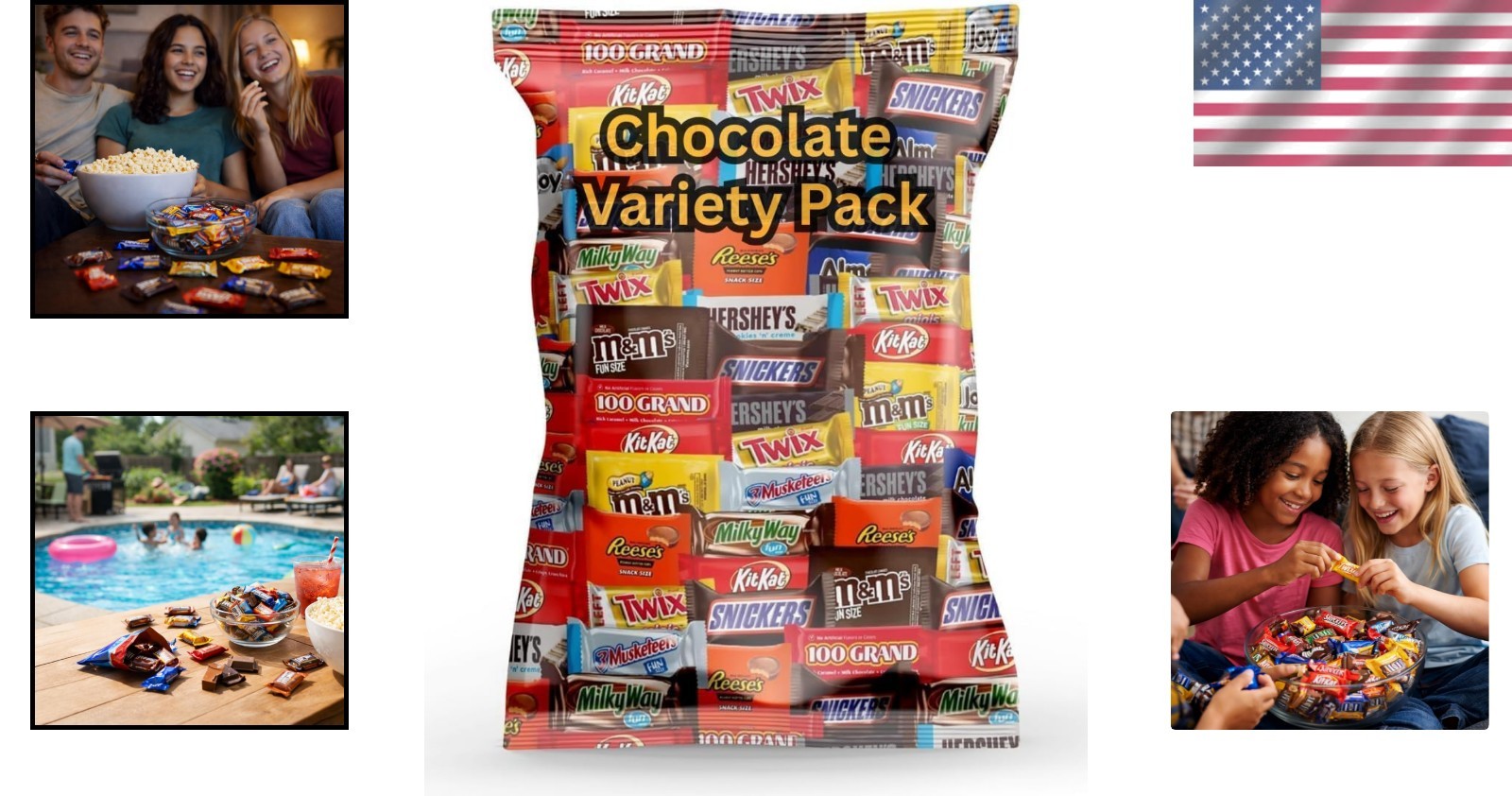 Assorted Chocolate Candy Mix - Individually Wrapped Chocolates - 2lb 2 Lb gallery