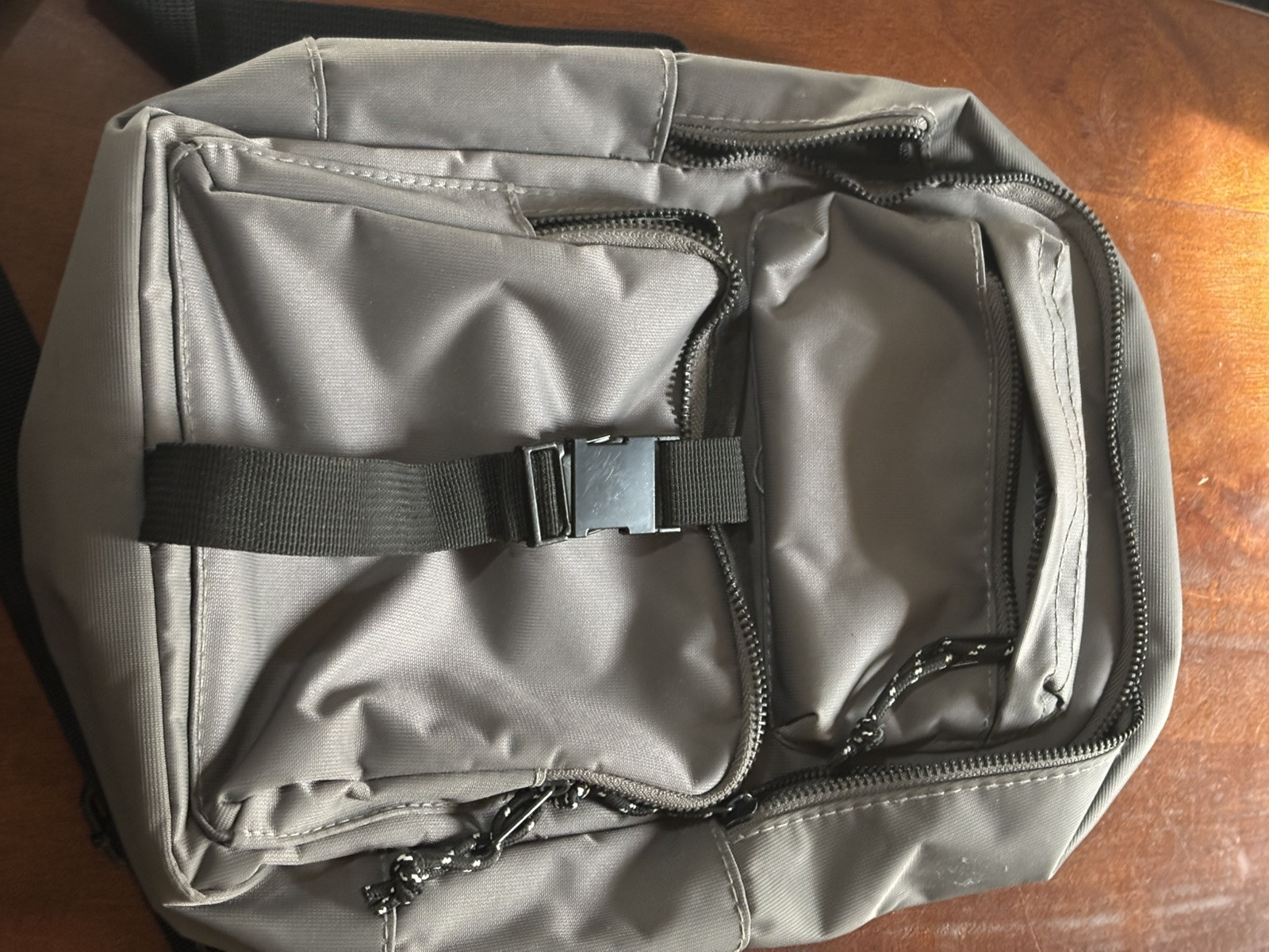 Unbranded Nylon Sling Bag Long Adjust Straps Multi Compartment Backpack