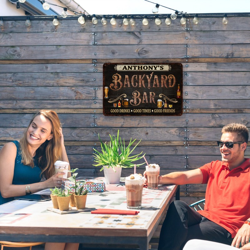 Custom Backyard Bar Sign Rustic Outdoor Bar Decor Patio Porch Yard 108122002186 gallery