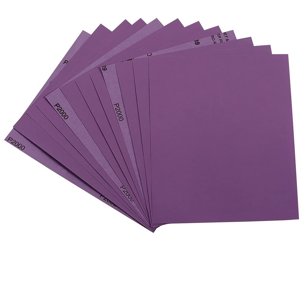 Sandpaper 2000 Grit, Wet Dry Sanding Sheets 9 X 11 Inch, Advanced White Fused Al gallery
