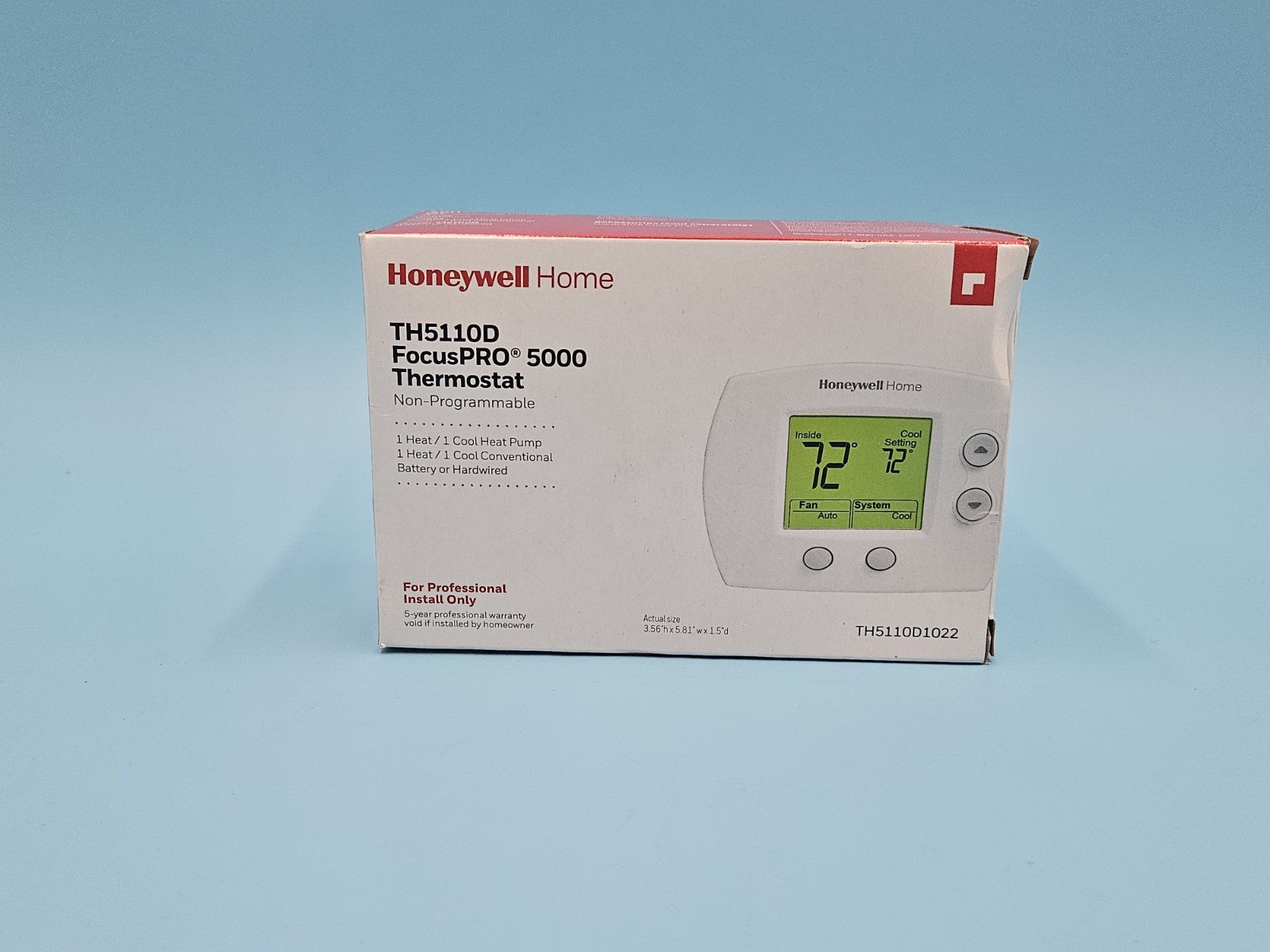 Honeywell Focuspro 5000 Digital Non-Programmable Thermostat 1-Heat And 1-Cool gallery