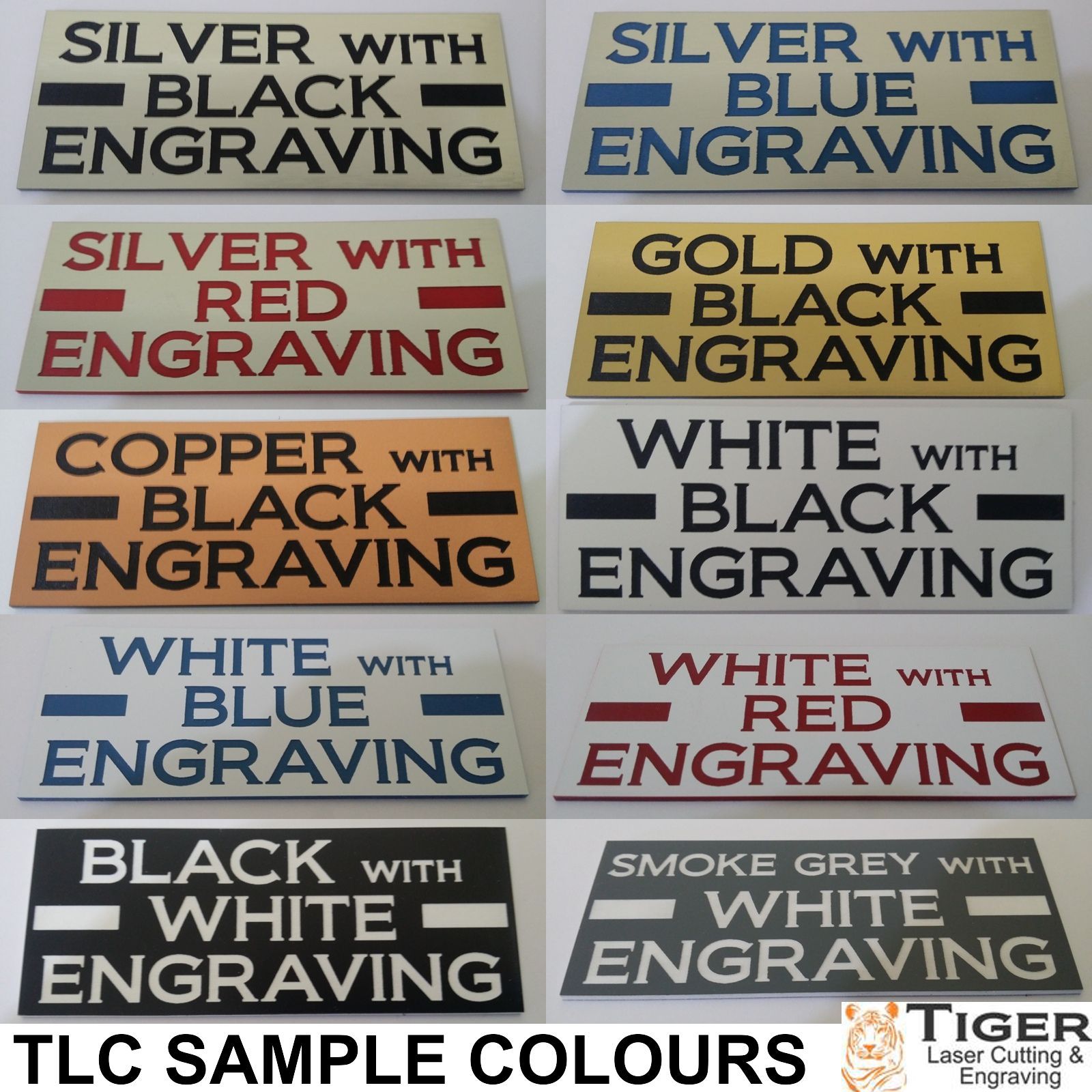 Custom Laser Engraved Sign Plaque - 15cm x 5cm / 5.9" x 1.9" C00013 gallery