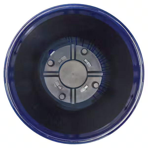 Delphine Blue Glazed Plastic Planter with Drainage Hole and Attached Saucer gallery