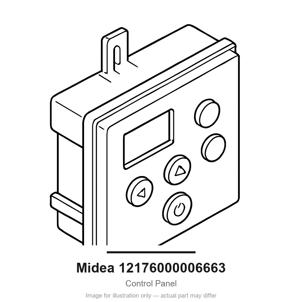 Midea 12176000006663 Control Panel for CDW2FCMW gallery