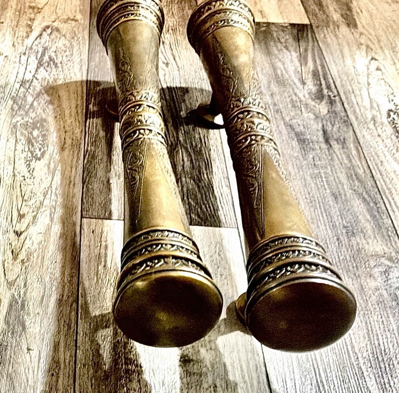 24” Solid Brass Architectural Door Pull Handles – Removed from Arhaus Scottsdale gallery