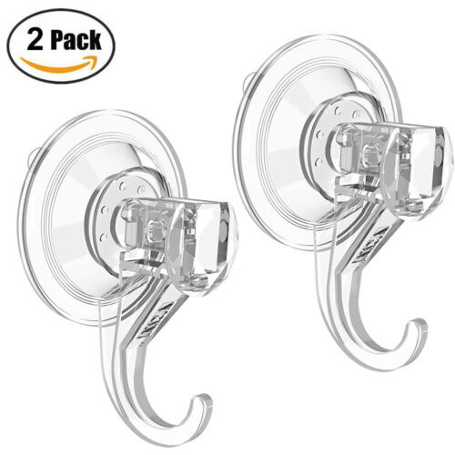2PCS Heavy Duty Suction Cup Hook Cup Wall Wreath Hanger Window Shower Kitchen gallery