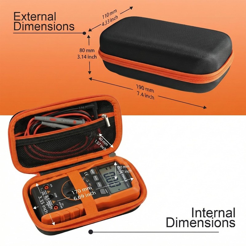 Hard Multimeter Case for KLEIN TOOLS MM325/MM420/MM400/MM300/Fluke 117/Fluke ... gallery