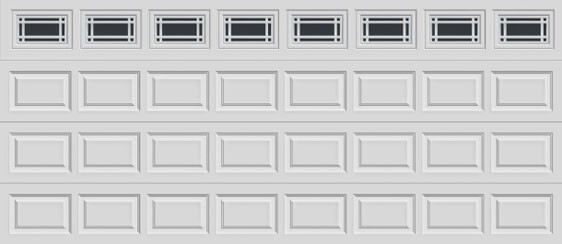 CLOPAY Prairie 510 Window Inserts /Short Panel Garage Door ALMOND Set of 4 gallery