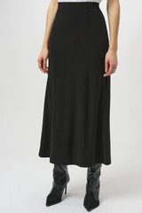 Joseph Ribkoff Black Pull On Back Slit Maxi Skirt 254018