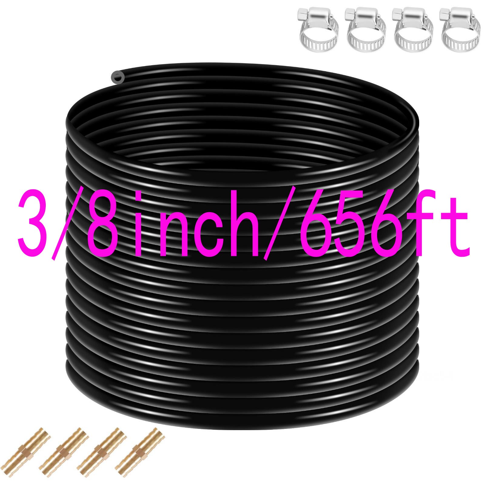 656FT Self-Sinking Pond Aeration Hose Kit w/ Clamps & Menders for Aquaculture gallery