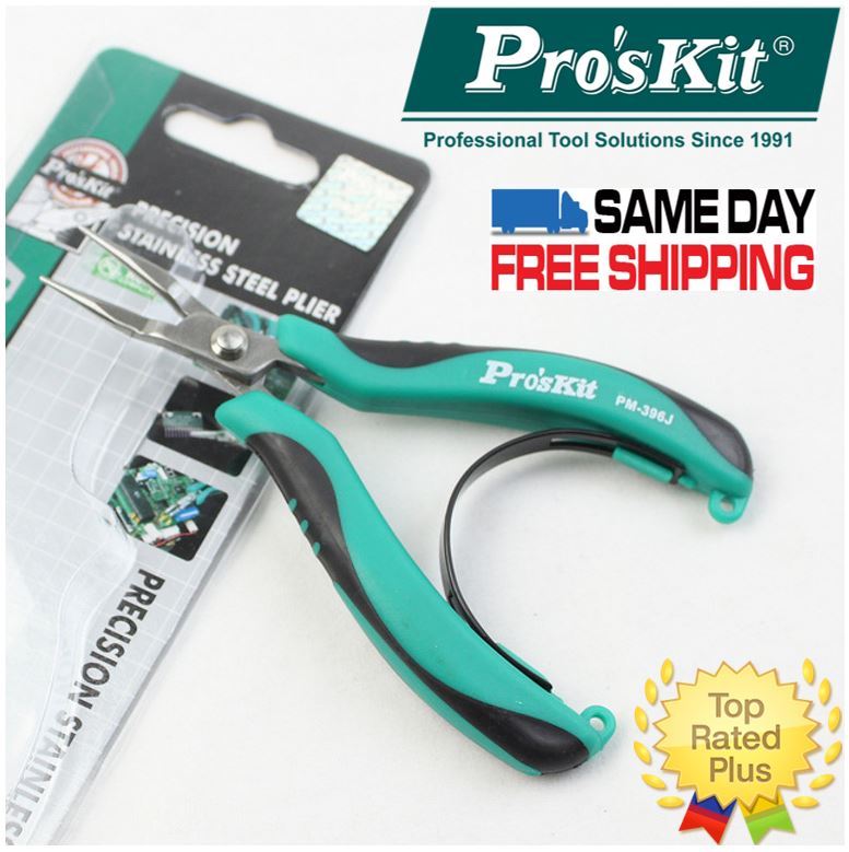 New Pro'sKit PM-396J Precision Stainless steel Round Nose Plier USA seller gallery