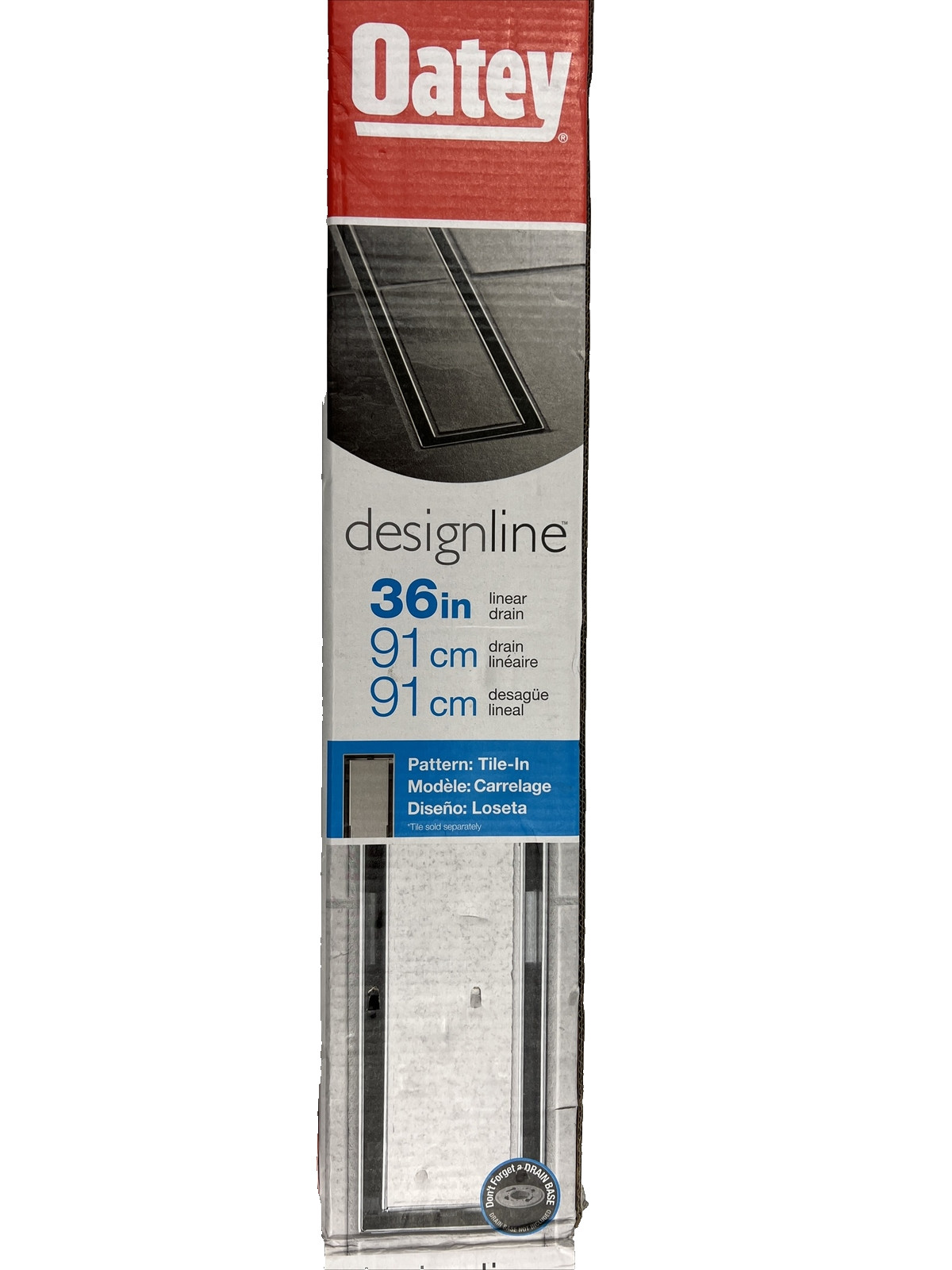 Oatey Designline 36 Inch Stainless Steel Linear Shower Drain DLS1360R2 gallery