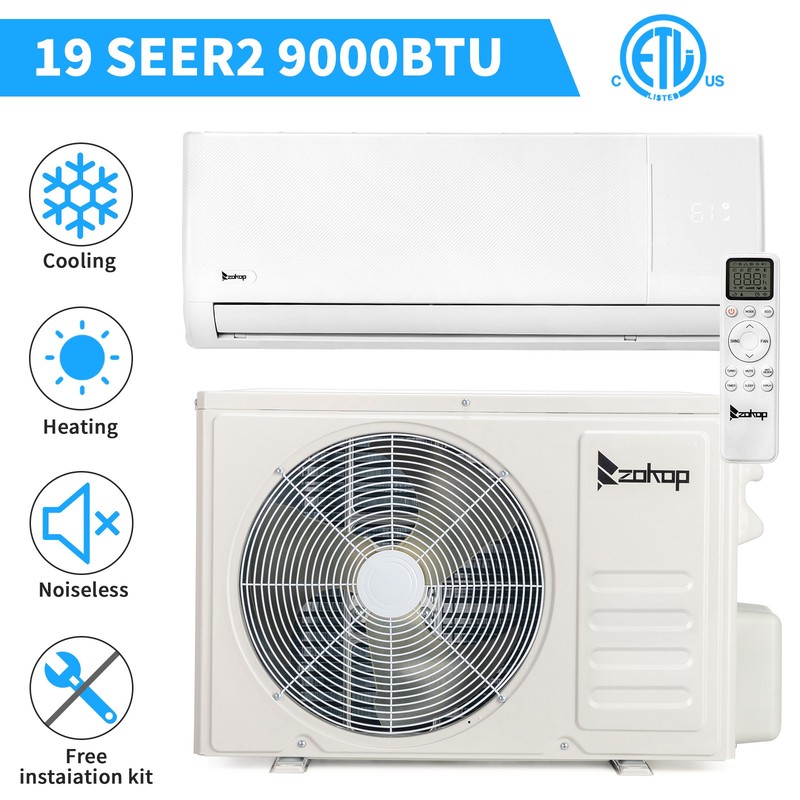 9000 BTU Air Conditioner Mini Split 19 SEER2 INVERTER AC Ductless Heat Pump 115V gallery