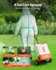 4 Gal Battery Backpack Sprayer w/Cart 0-94 PSI 12V 7.2Ah w/8 Nozzles gallery