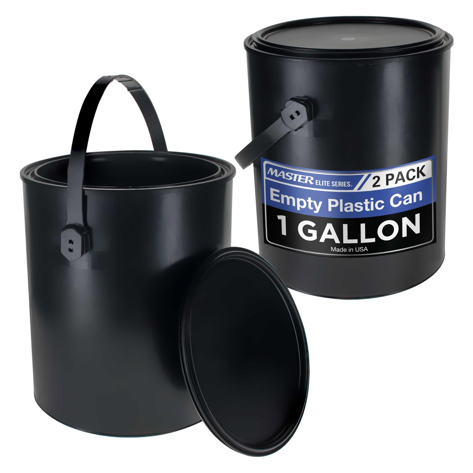 Master Elite 1 Gallon Empty Plastic Paint Can Bucket, Pack of 2 - Triple Lock... gallery
