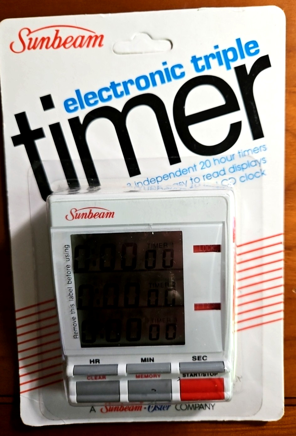 Sunbeam Electronic Triple Timer #8180 White NOS Vintage gallery