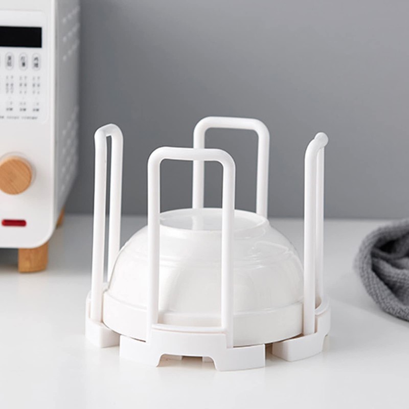 White Retractable ABS PP Kitchen Cabinet Dish Bowl Chopsticks Storage Rack gallery