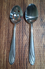 Cambridge Flatware Medina (Stainless) Serving Spoons ( 1 Slotted) Set Of 2