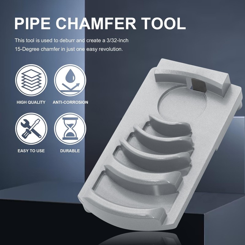 PVC Pipe Deburring Tool For Six Pipe Sizes from 1-1/4 to 4" For PVC ABS CPVC PP gallery