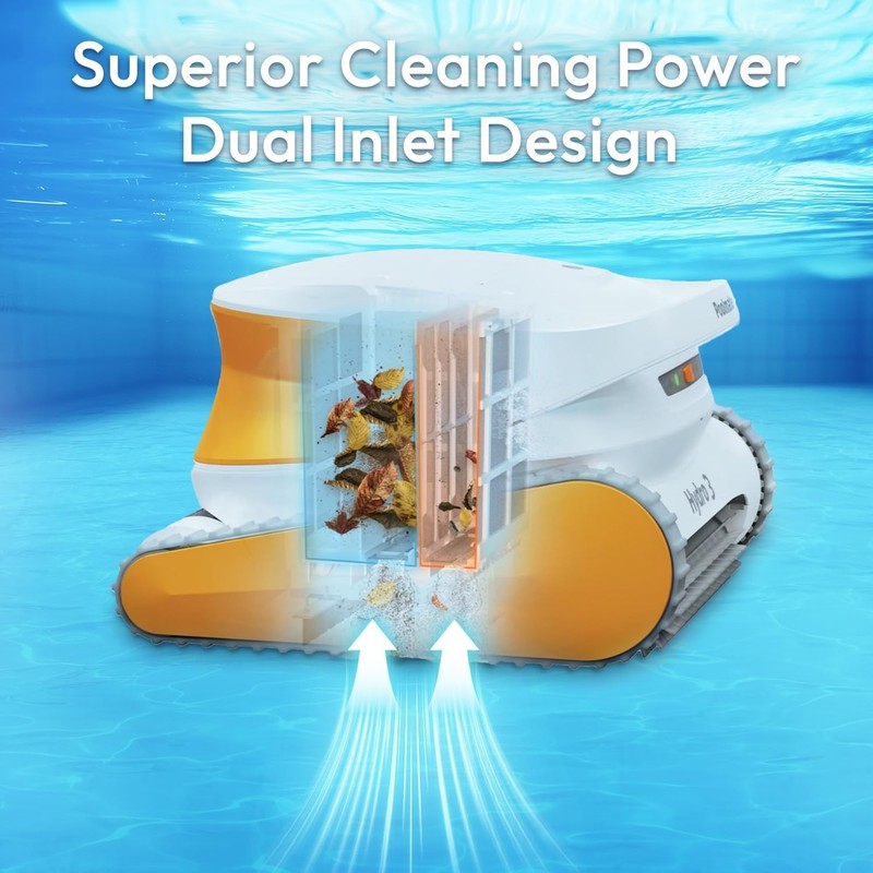 Poolmate Hydro 3 Cordless Robotic Pool Cleaner Inground Vacuum C200 200 Min NEW gallery