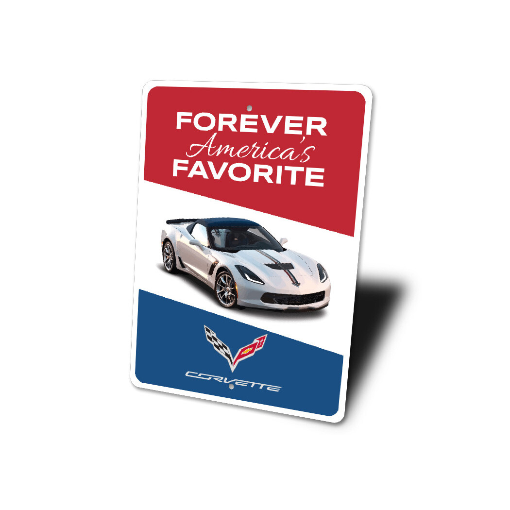 Forever Americas Favorite Chevy Corvette Decor Metal Sign gallery