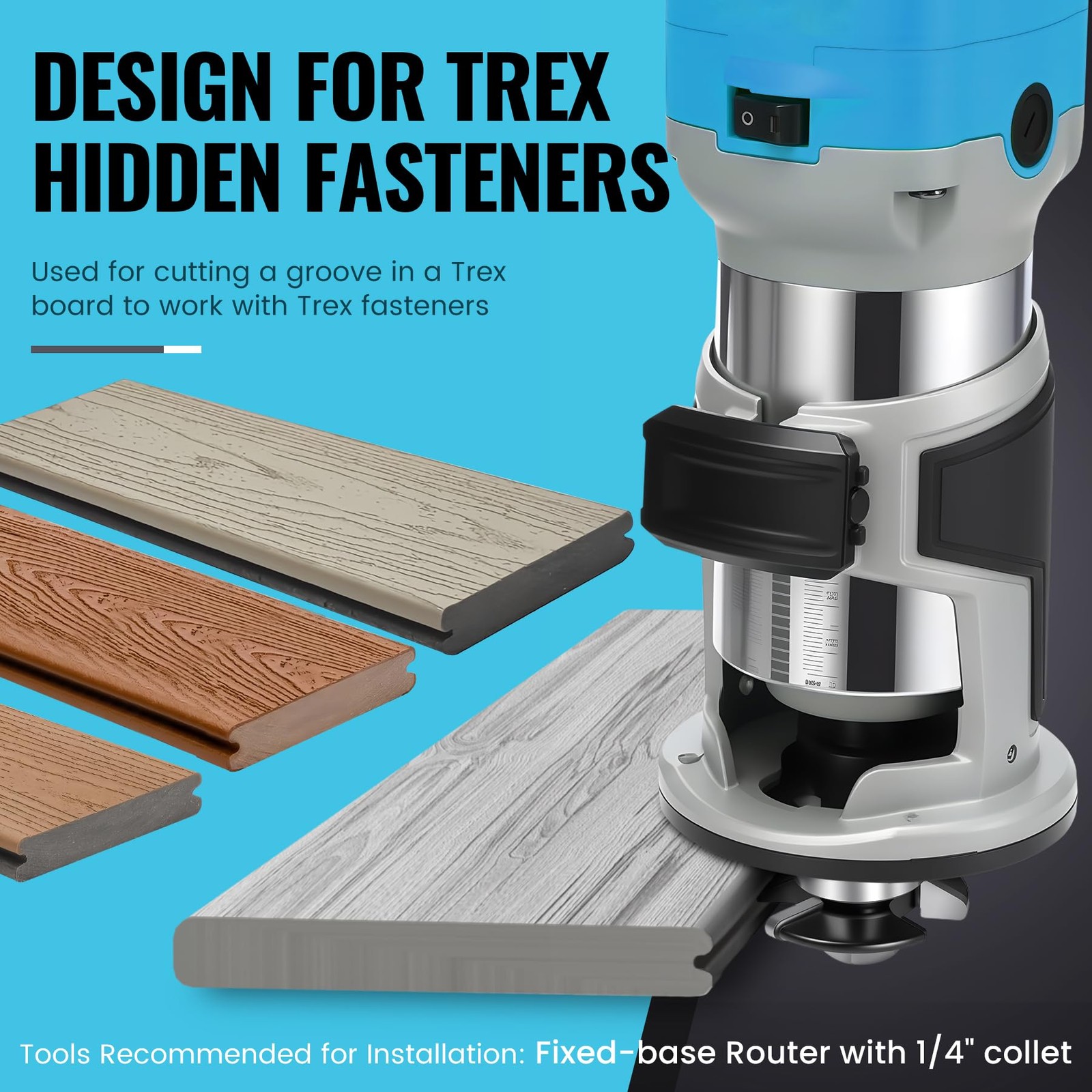 for Trex Router Bit Groove Cutter, Used for Trex Board to Work with Trex Hide... gallery
