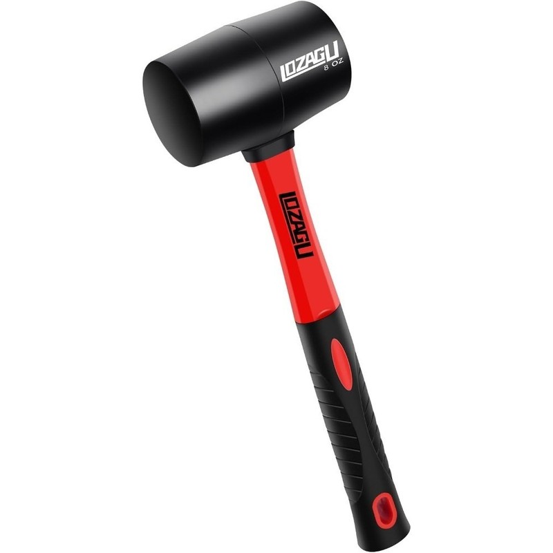 Rubber Mallet Hammer 8oz Soft Face Non Marring for Flooring Woodworking Camping gallery