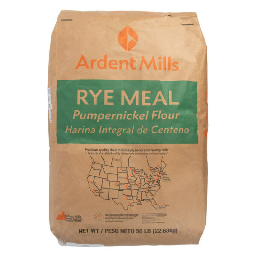 50 lb. Non-GMO Baking Medium Rye Meal Pumpernickel Bread Flour Bakery Supply USA gallery