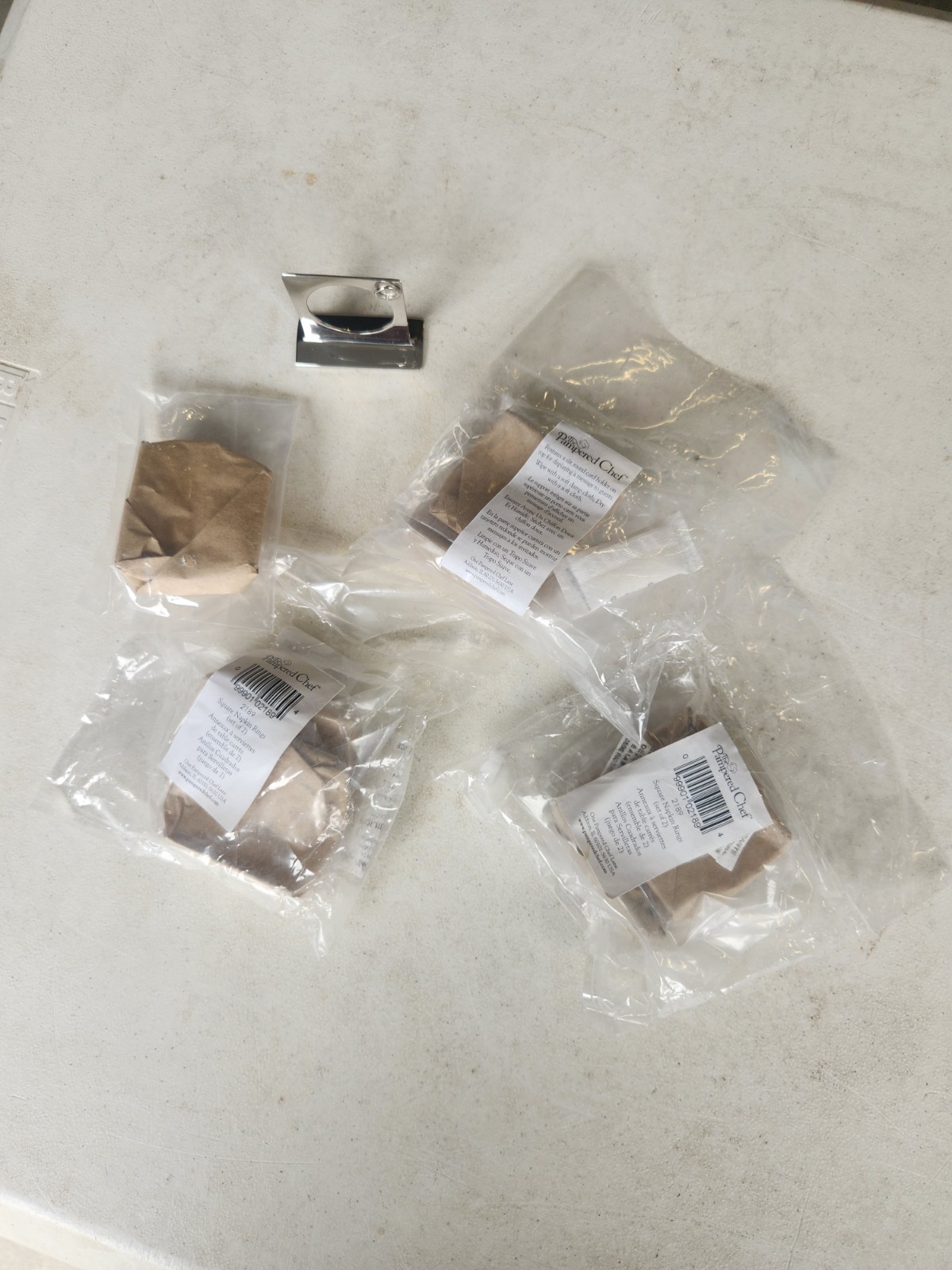 Pampered Chef Square Napkin Rings #2189 8 Rings gallery