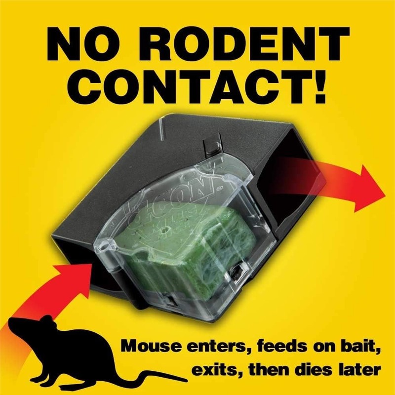 Refillable Corner Fit Mouse Poison Bait Station Refills, 10 count gallery