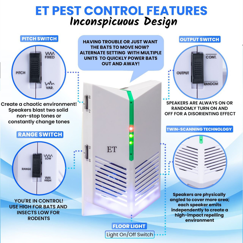 Bat Repeller | Bat Control | 100% Safe | ET Pest Control gallery