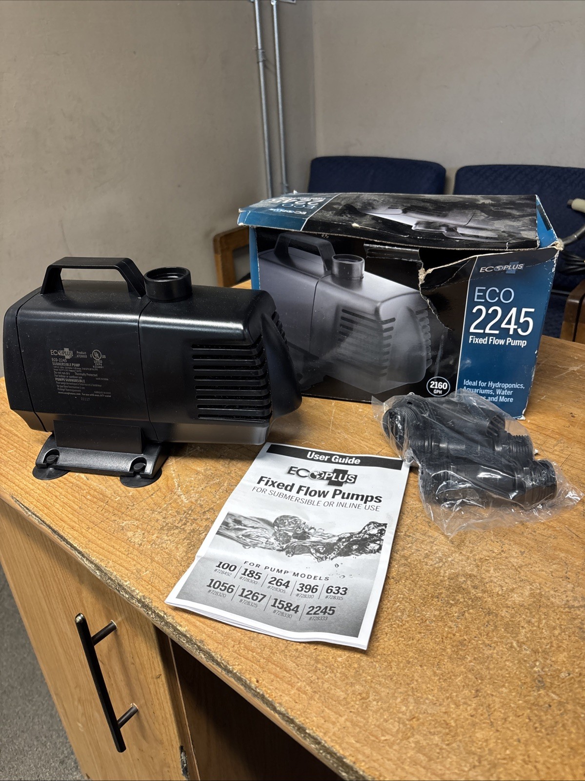 EcoPlus® 728333 ECO-2245 Fixed Flow Submersible / Inline Pump, 2166 GPH gallery