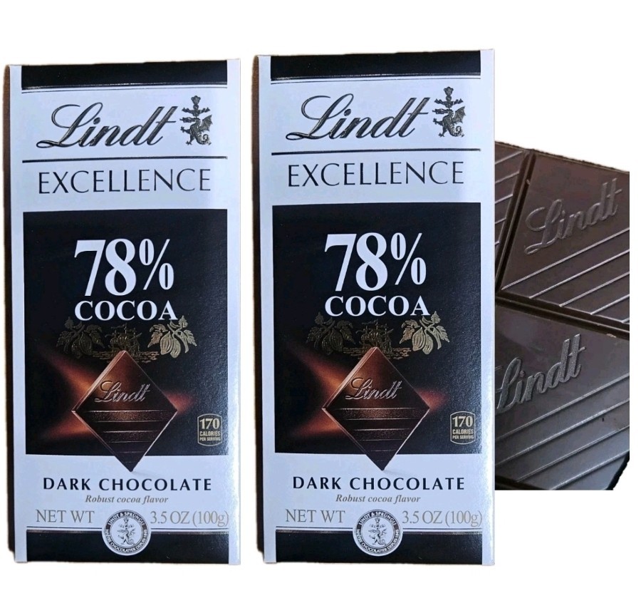 Lindt Excellence Intense 78% Dark Chocolate 2-Bar-3.5 Oz Full Bodied Cocoa gallery