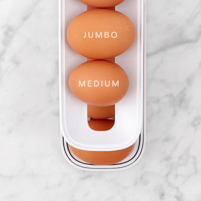 Rolldown Egg Dispenser Space-Saving Rolling Eggs Dispenser And Organizer gallery