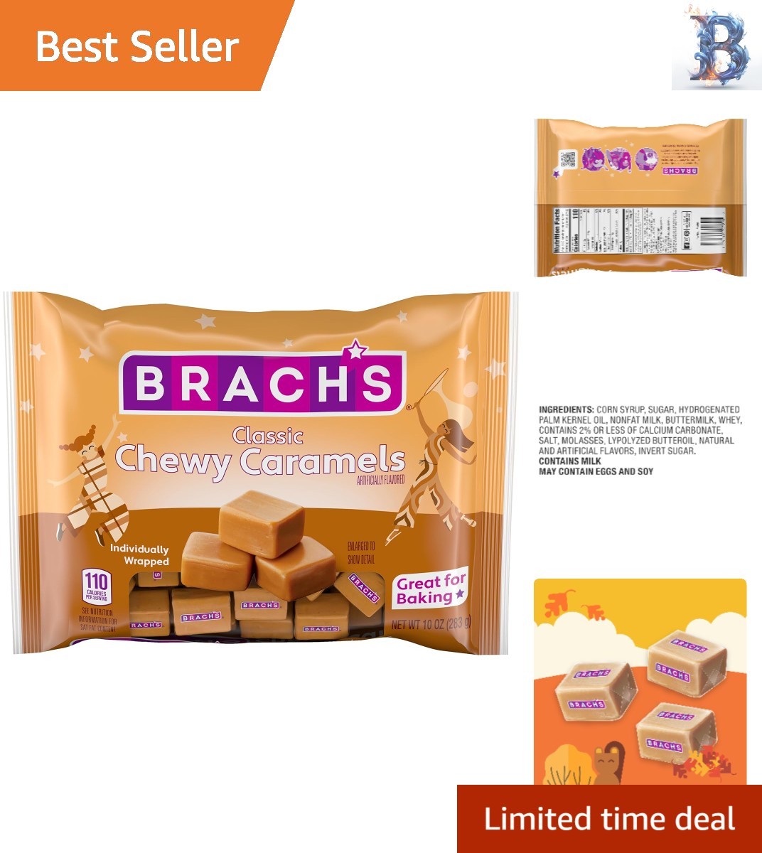 Rich & Creamy Individually Wrapped Classic Caramels - Ideal for Baking, 10oz gallery