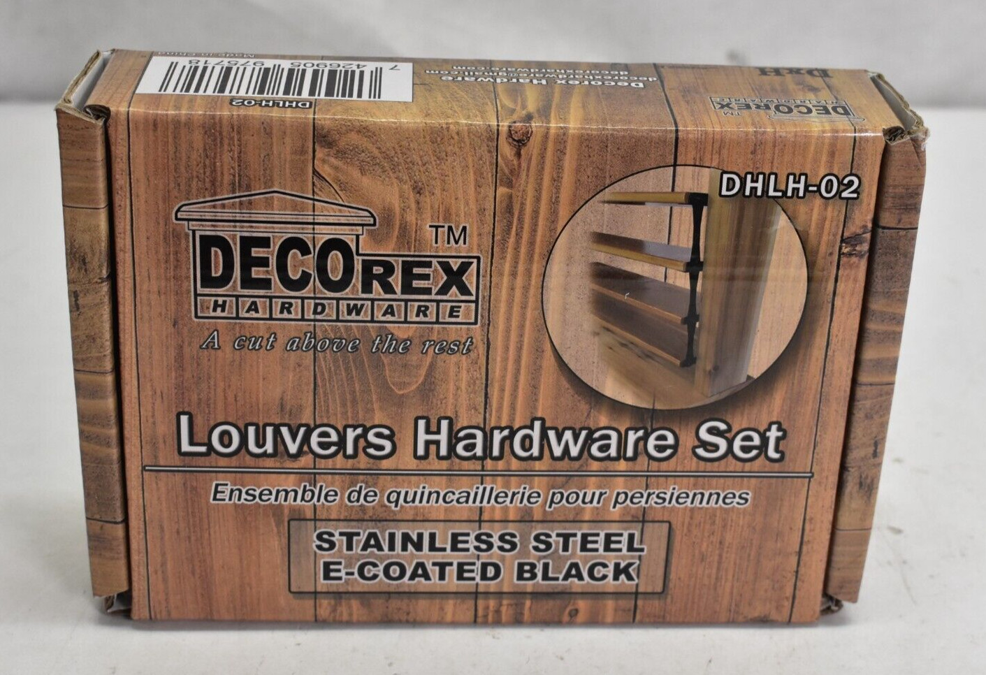 DecoRex Louvers Hardware Set Stainless Steel E Coated Black DHLH-02 For Blinds gallery