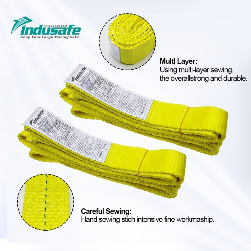 2 Pack 1" x 9' Rigging Moving Lifting Straps Industrial Web Sling 3100LBS 5:1 gallery