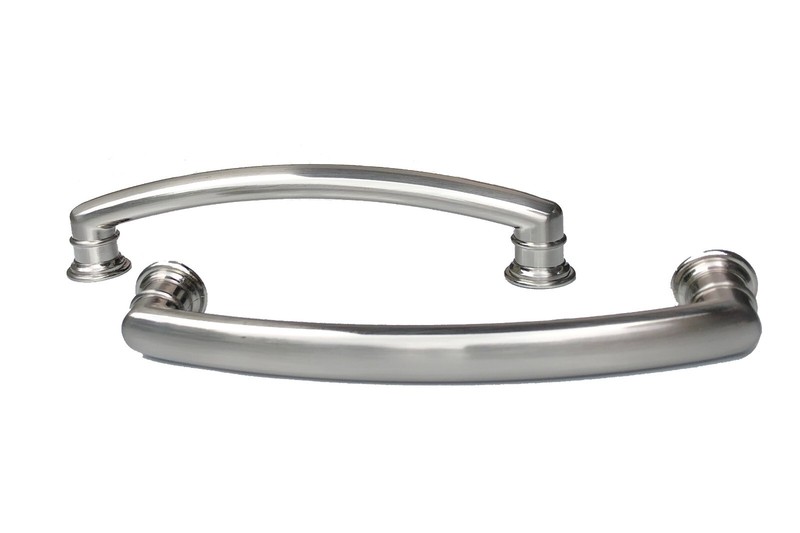 Cabinet Knobs Pulls Transitional Arch Round Brushed Nickel Kitchen Bath Drawer gallery