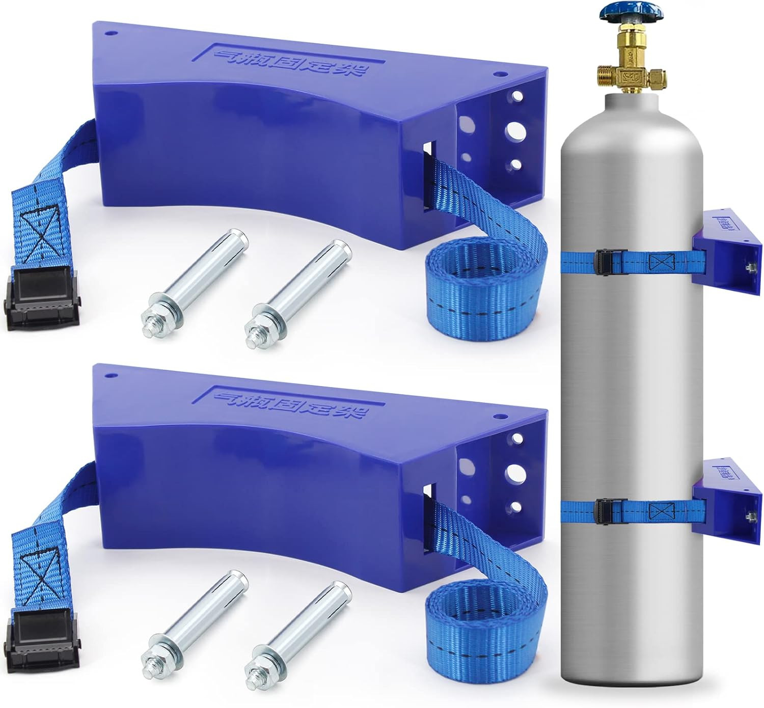 2PCS Propane Tank Holder, Gas Cylinder Holder, Cylinder Wall Mounted Bracket , A gallery