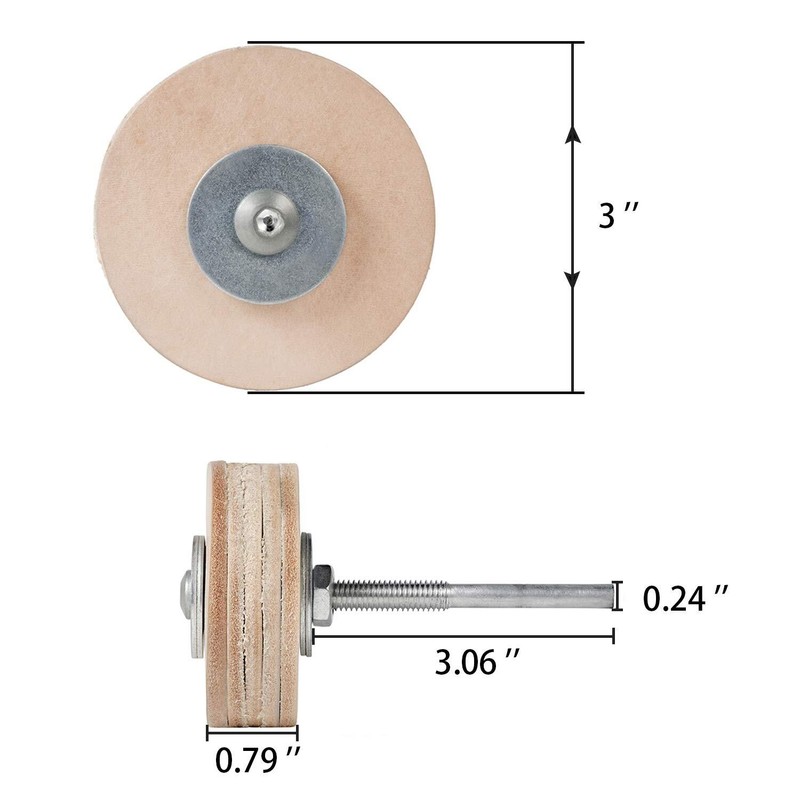 Sharpening Wheel Stropping 3" Wheel Leather Wheel Honing Wheel Leather Polish... gallery